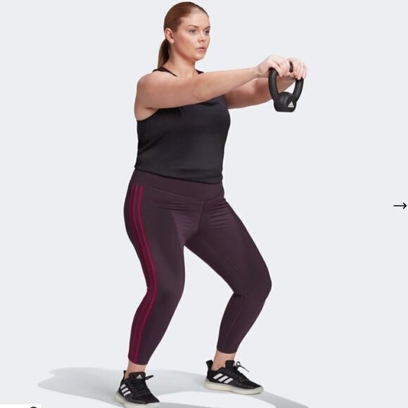 ADIDAS 3-STRIPES 7/8 TIGHTS LEGGINGS 2X - Picture 1 of 8